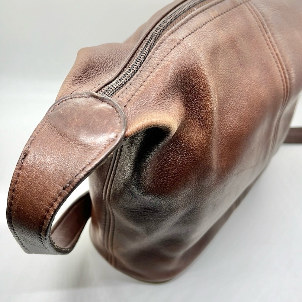 Vintage Coach 4148 Brown Leather Bucket Shoulder Bag Purse - Picture 5 of 12